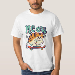 Camiseta Gato Patinando Meow
