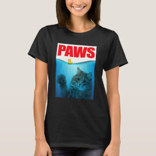 Camiseta Gato PAWS E Pato De Borracha Amarelo