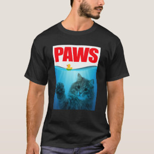 Camiseta Gato PAWS E Pato de Borracha Amarelo
