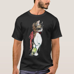 Camiseta gato pega rato amante engraçado gatinho gato amant