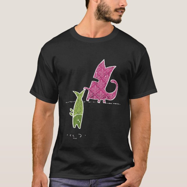 Camiseta Gato+peixes (Frente)