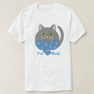 Camiseta Gato "Pele Real" De Animais Bons