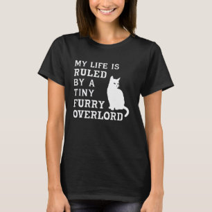 Camiseta Gato Peludo Senhor Divertido Dono de Animal Humor