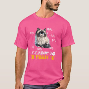 Camiseta Gato Persa ANATOMIA DE UM GATO PERSA Gato Engraçad