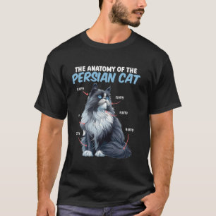 Camiseta Gato Persa ANATOMIA DO GATO PERSA Gato Engraçado D