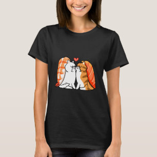 Camiseta Gato Persa Beijo Sushi