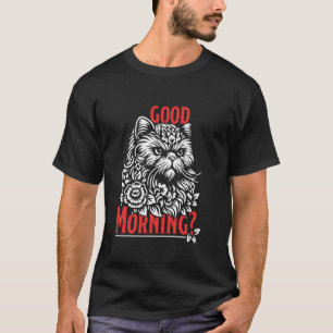 Camiseta Gato Persa BOM DIA Dono de Gato Persa Mal-humorado
