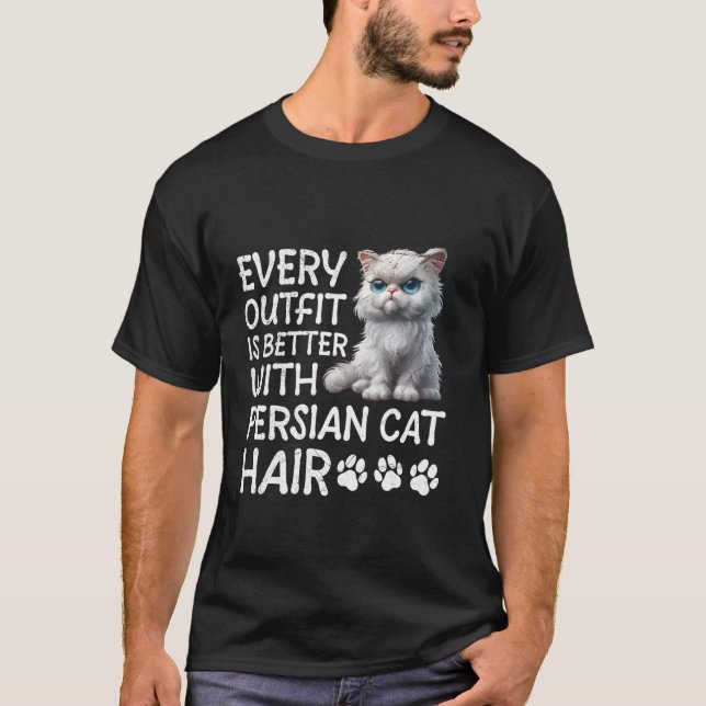 Camiseta Gato Persa CADA SAÍDA É MELHOR COM CA PERSA (Frente)