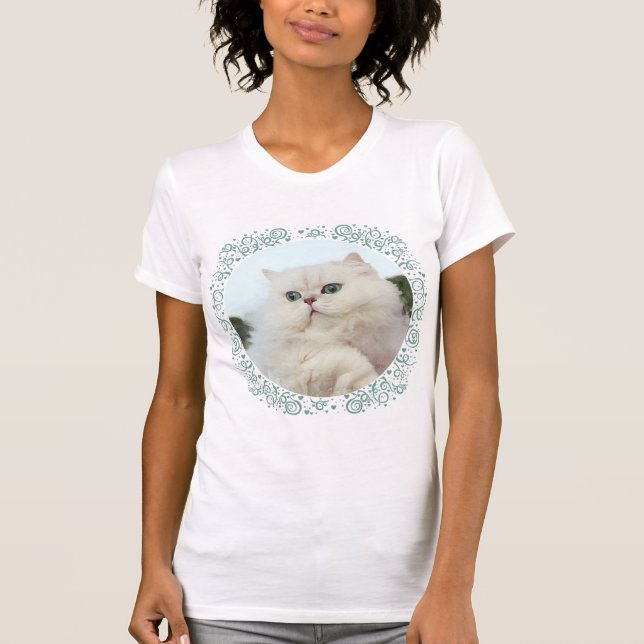 Camiseta Gato Persa com Olhos de Jade (Frente)