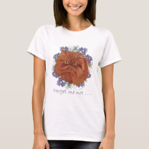 Camiseta Gato Persa de Cabelo Longo Vermelho