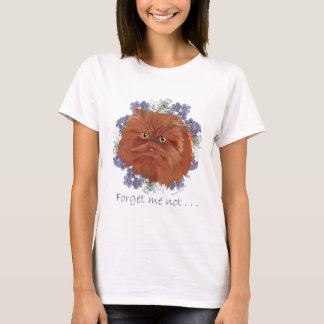 Camiseta Gato Persa de Cabelo Longo Vermelho