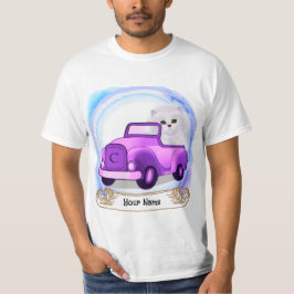 Camiseta Gato Persa Dirigindo Carro