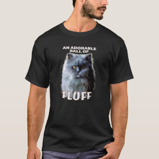 Camiseta Gato Persa Engraçado Uma Bola Adorável De Fluff