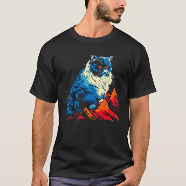 Camiseta Gato Persa Espírito Artístico (Frente)