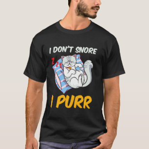 Camiseta Gato Persa EU NÃO RONCO EU ROSNO Gato Persa Engraç