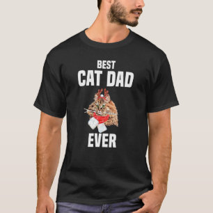 Camiseta Gato persa fofo com fantasia de rena Melhor gato D