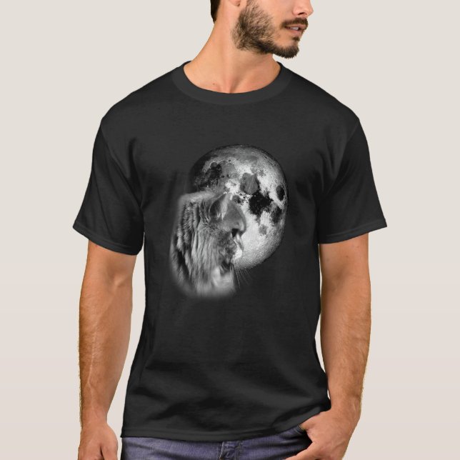 Camiseta gato persa fofo com gato lua (Frente)