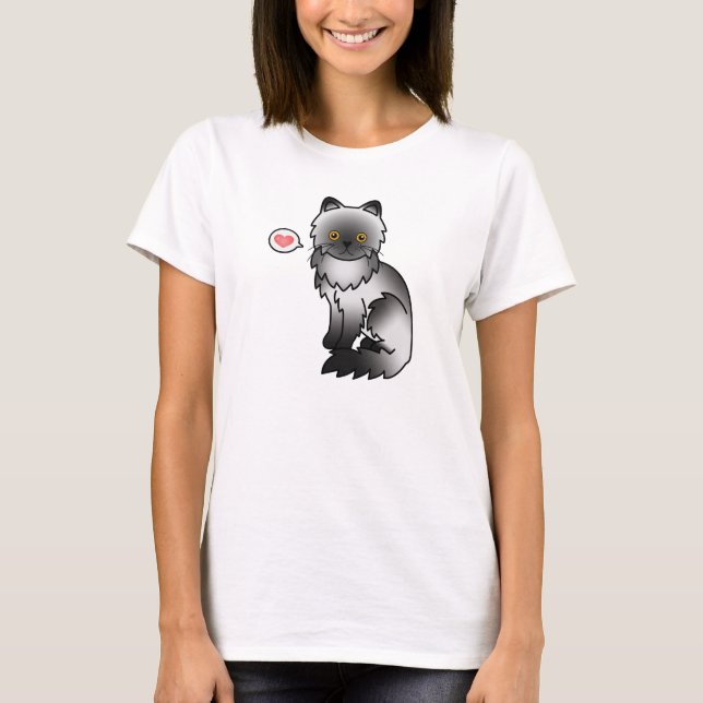 Camiseta Gato Persa Fumaça Amor (Frente)