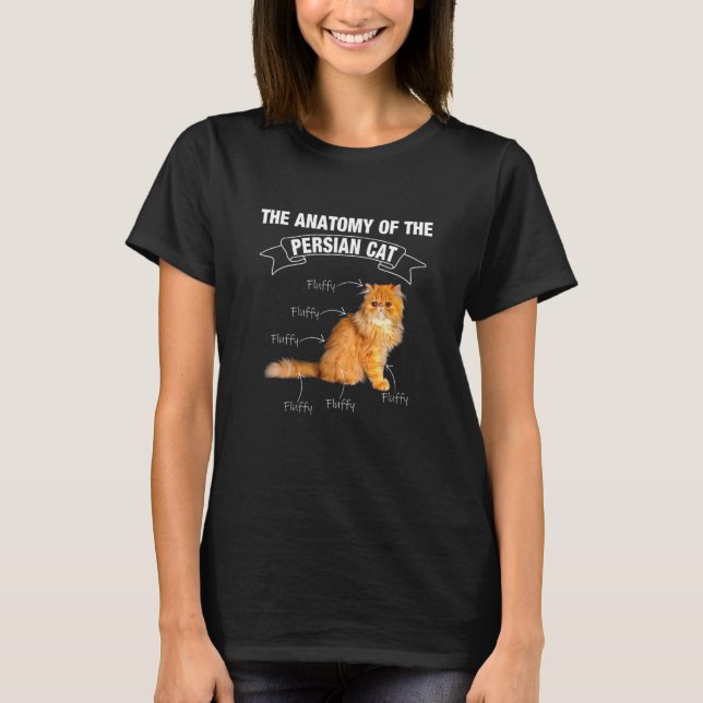 Camiseta Gato Persa Gatos Persas Anatomia (Frente)