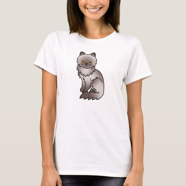 Camiseta Gato Persa Lilás (Frente)