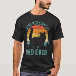 Camiseta Gato Persa Masculino Vintage Melhor Pai Gato Persa