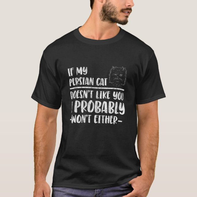 Camiseta Gato Persa Não Gosta (Frente)