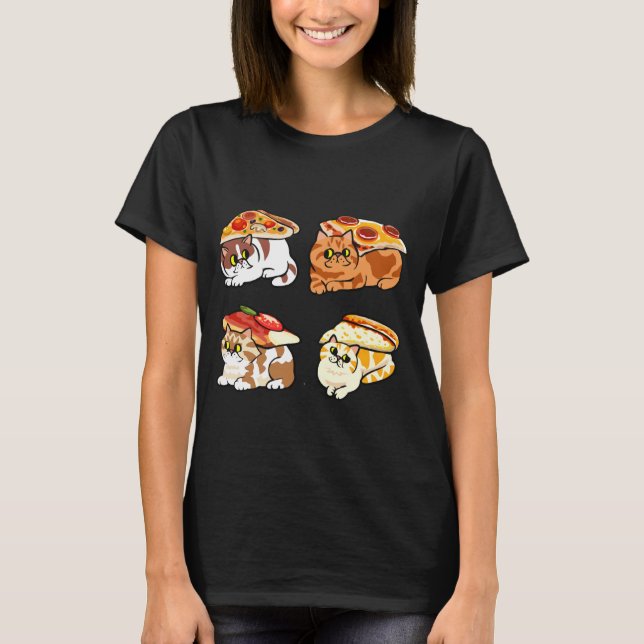 Camiseta Gato Persa Pizza (Frente)