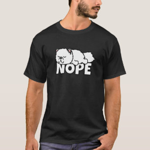 Camiseta Gato Persa Preguiçoso Não Hoje De jeito nenhum