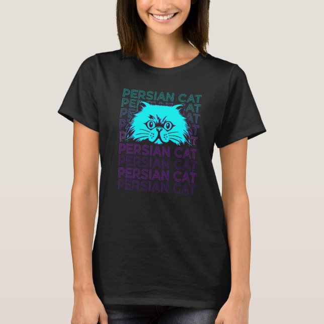 Camiseta Gato Persa Retro (Frente)