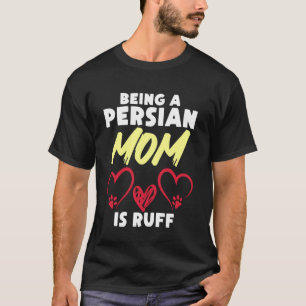 Camiseta Gato Persa SER MÃE PERSA É DIFÍCIL Gato Engraçado 