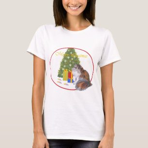 Camiseta Gato Persa Tricolor Natal