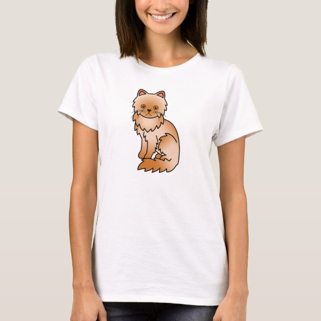 Camiseta Gato Persa Vermelho (Frente)