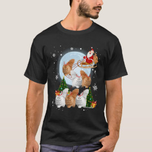 Camiseta Gato Pérsico de Reindeio de Natal Gato Gato-Lover 