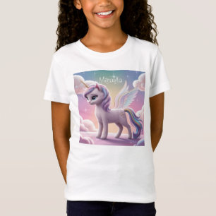 Camiseta Gato Personalizado do Arco-Íris Unicórnio