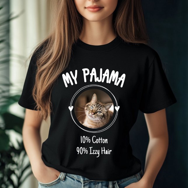 Camiseta Gato Personalizado Pajama - Presente Personalizado (Criador carregado)