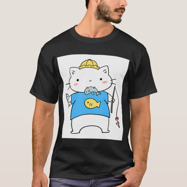 Camiseta Gato Pescador (Frente)