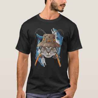 Camiseta Gato Pescador American Shorthair ao Ar Livre F