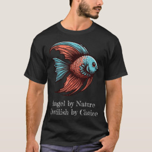 Camiseta Gato pescando com vara de pescar & Peixe