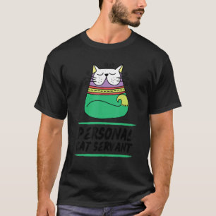Camiseta Gato Pessoal Engraçado Servo Gatos Engraçados Apro