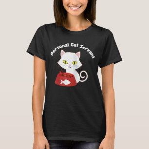 Camiseta Gato Pessoal Engraçado Servo Negro Engraçado, aman