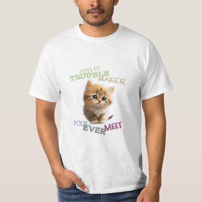 Camiseta Gato Pet Cuttest Troubleshoot Maker Engraçado Ador (Frente)
