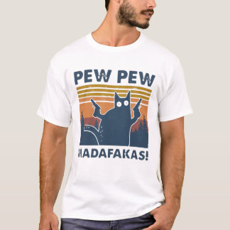 Camiseta Gato Pew Pew Madafakas Vintage