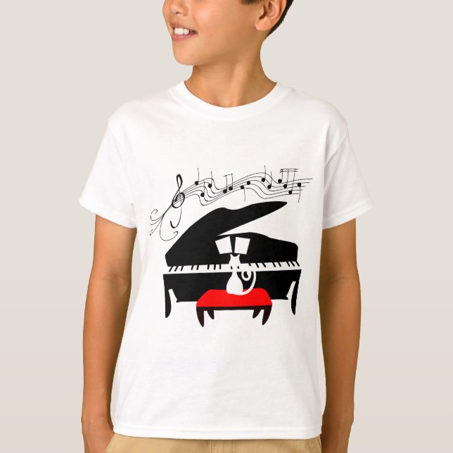 Camiseta Gato & piano (Frente)
