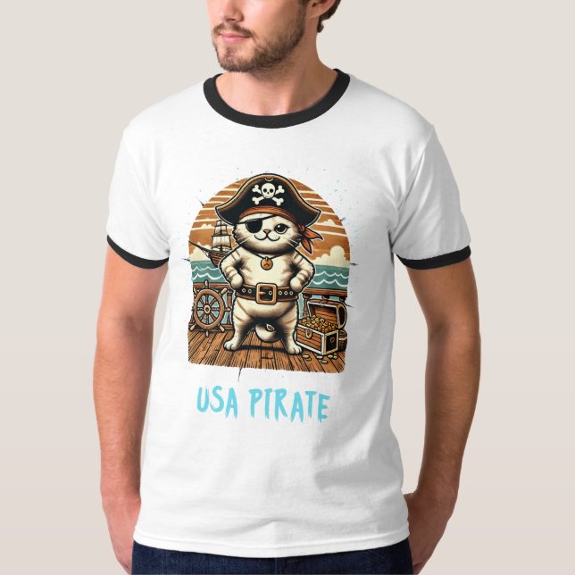 Camiseta Gato pirata (Frente)
