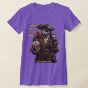 Camiseta Gato Pirata Azul Russo – A Fortuna Favorece os Aud