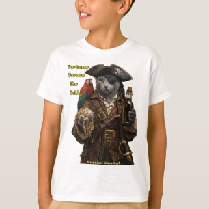 Camiseta Gato Pirata Azul Russo – A Fortuna Favorece os Aud