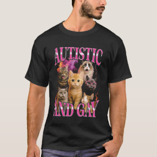 Camiseta Gato Pirata Engraçado Autista e Gay