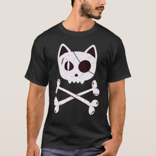 Camiseta Gato Pirata   Halloween para Mãe de Gato Pai de Ga