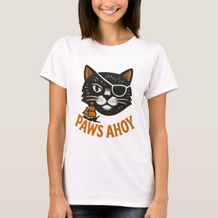 Camiseta Gato Pirata Patas à Vista