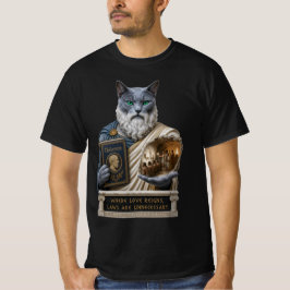 Camiseta Gato Plato Azul Russo